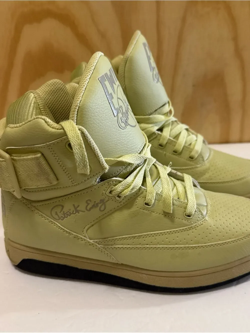 Ewing 33 Hi Pu Men's Basketball Shoe Pale Green/oxford Tan/oxford Tan Size 9 1/2
